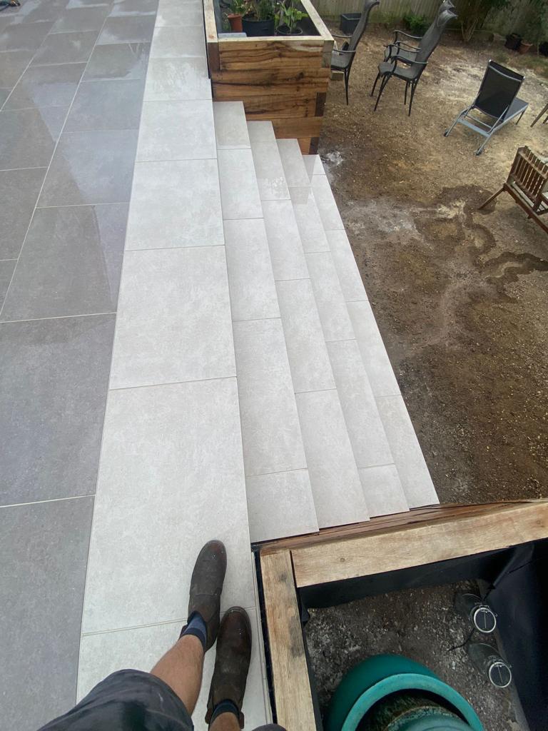 Large patio installation